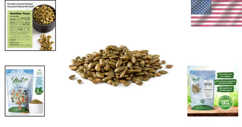 Pumpkin Seeds (Pepitas) | Roasted and Salted | No Shell | (3 LB) gallery