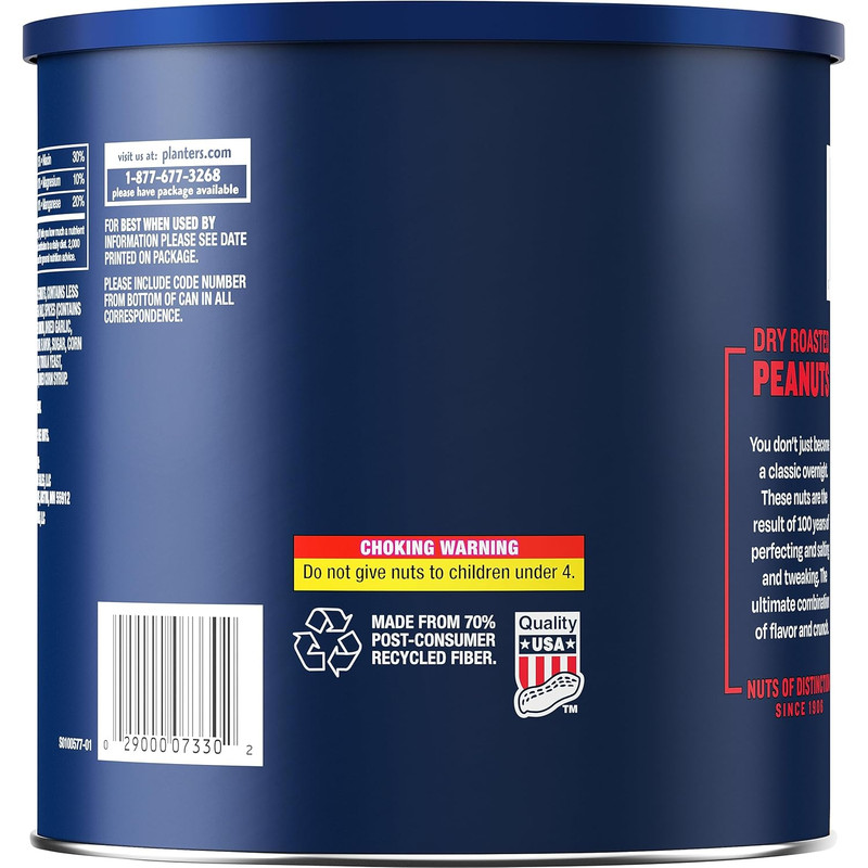 Dry Roasted Peanuts, 52 Oz Canister (Pack of 2) gallery