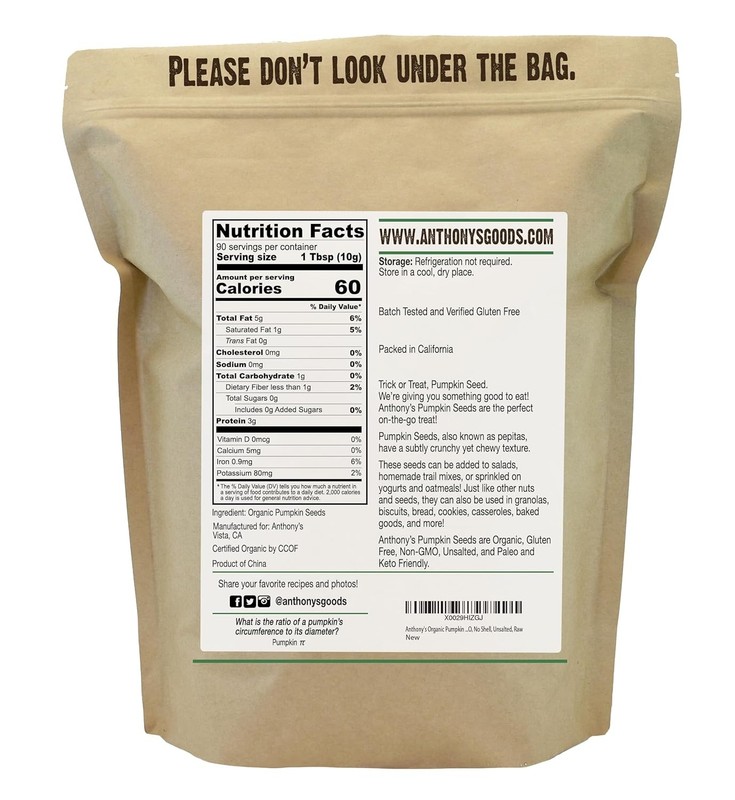 Organic Pumpkin Seeds 2 Lb No Shell Unsalted Gluten Free Non GMO Raw Roasted gallery