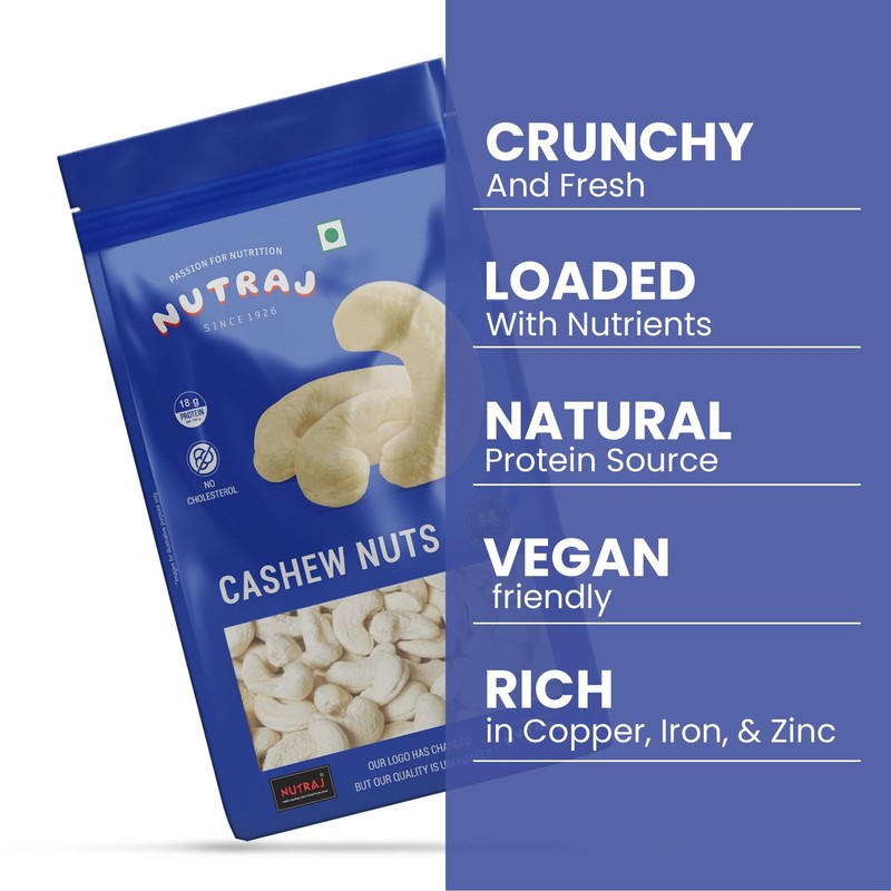 Nutraj Cashews 1 Kg Pouch | Kaju | Dry Fruits and Nuts | Grocery Items gallery