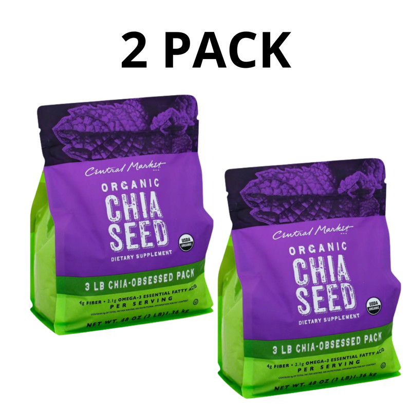 Central Market Organic Chia Seed 3 lb - 2 PACK