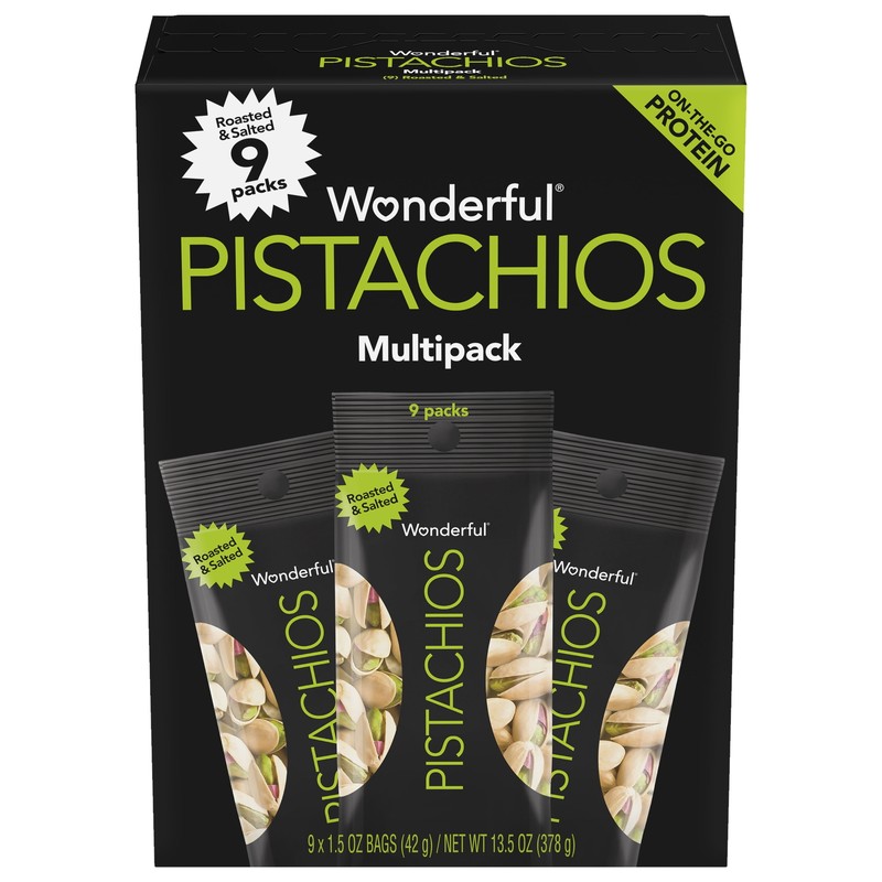 Wonderful Pistachios Roasted & Salted, 1.5 Oz, 9 Count