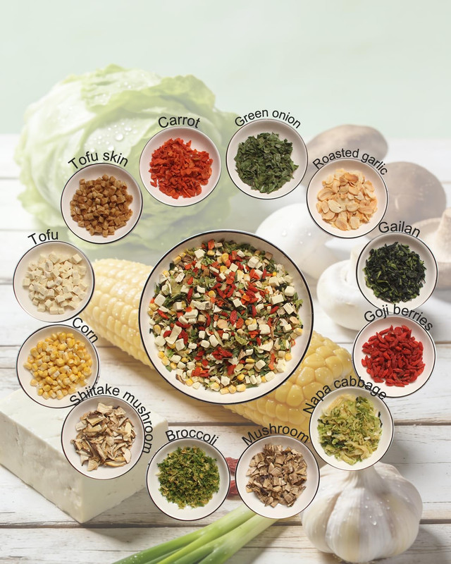 Dried Vegetable Mix for Ramen, 14Oz, 12 Veggie Blend, Dehydrated Flakes gallery