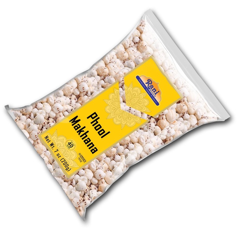 Jumbo Phool Makhana (Fox Nut) Raw Uncooked 7oz | Vegan, Gluten-Free, Non-GMO, Ko gallery
