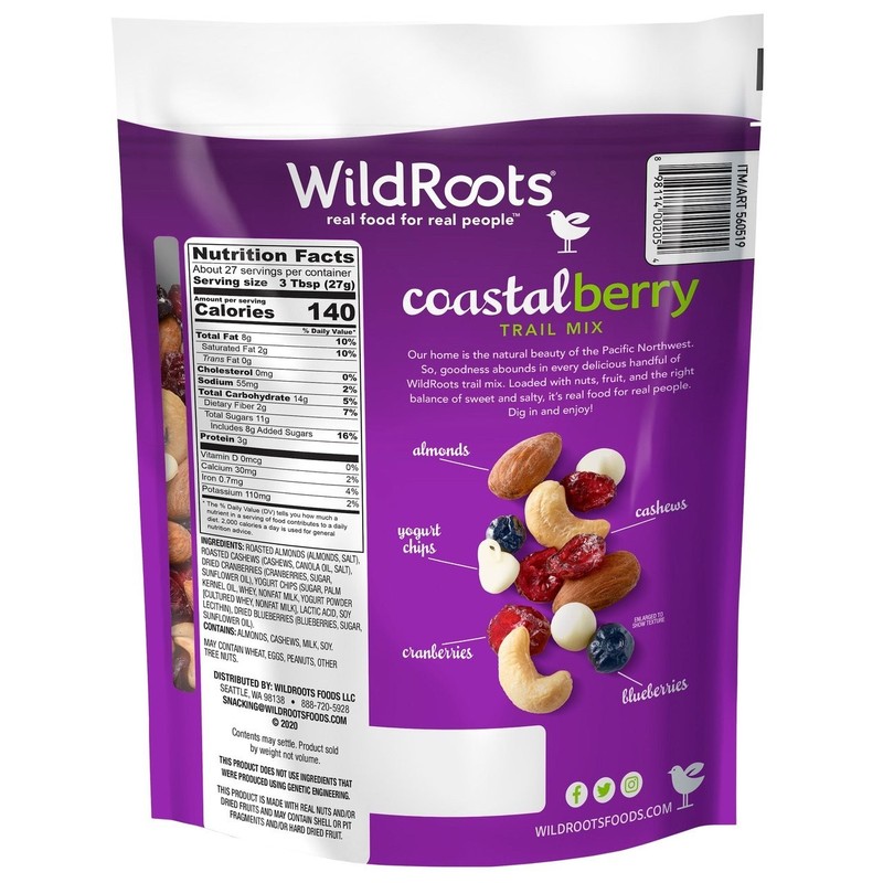 WildRoots Coastal Berry Trail Mix 26 Oz Bag EXP 10/2026 gallery
