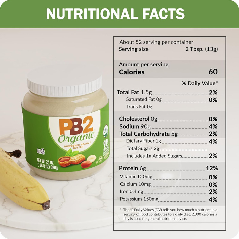 PB2 6.5Oz Organic Powdered Peanut Butter - USDA Organic Certified, Non-Gmo Proje gallery