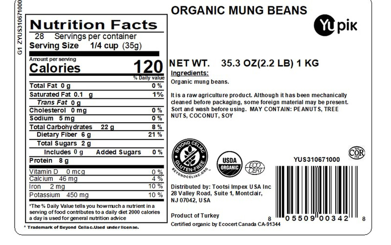 Organic Mung Beans, 2.2 Lb (35.3 Oz), USDA Certified, Kosher, Gluten-Free, Dried gallery