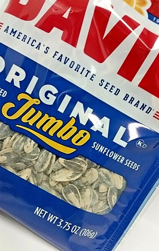 David Salted & Roasted Jumbo Original Sunflower Seeds 3.75 oz Each SEALED gallery