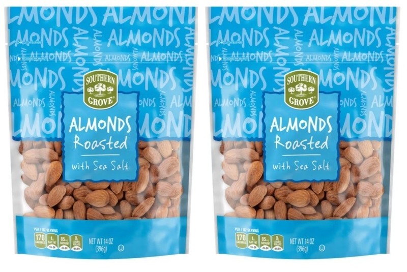Southern Grove Almonds Roasted with Sea Salt, 14 oz (2 Bags)