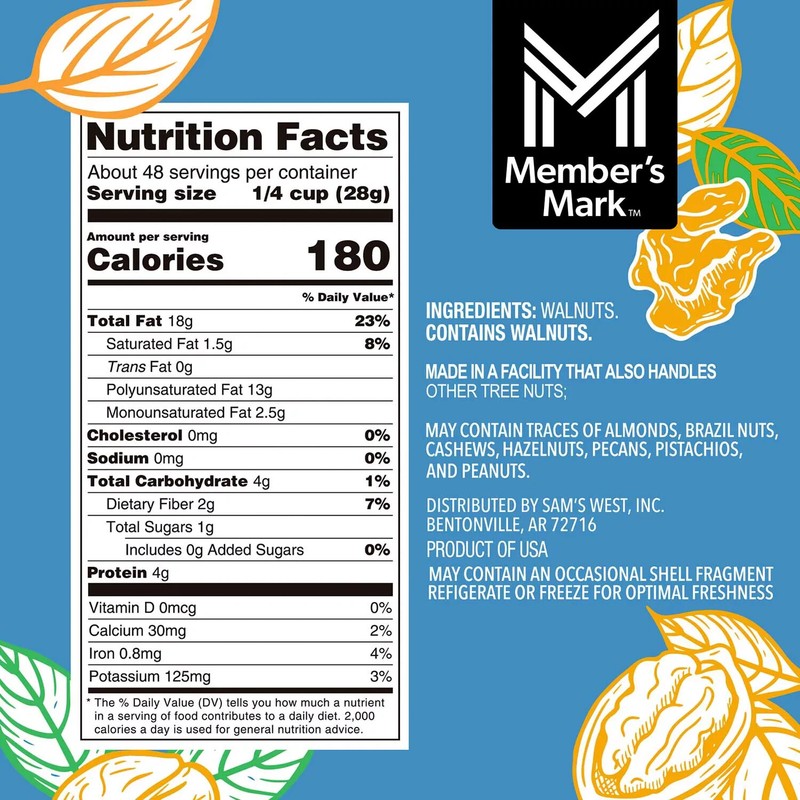 4 Pack - Member's Mark Natural Shelled Walnuts, 3 lbs. gallery