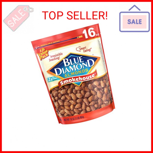 Blue Diamond Almonds Gluten Free Smokehouse Flavored Snack Nuts, 16 Oz Resealabl gallery