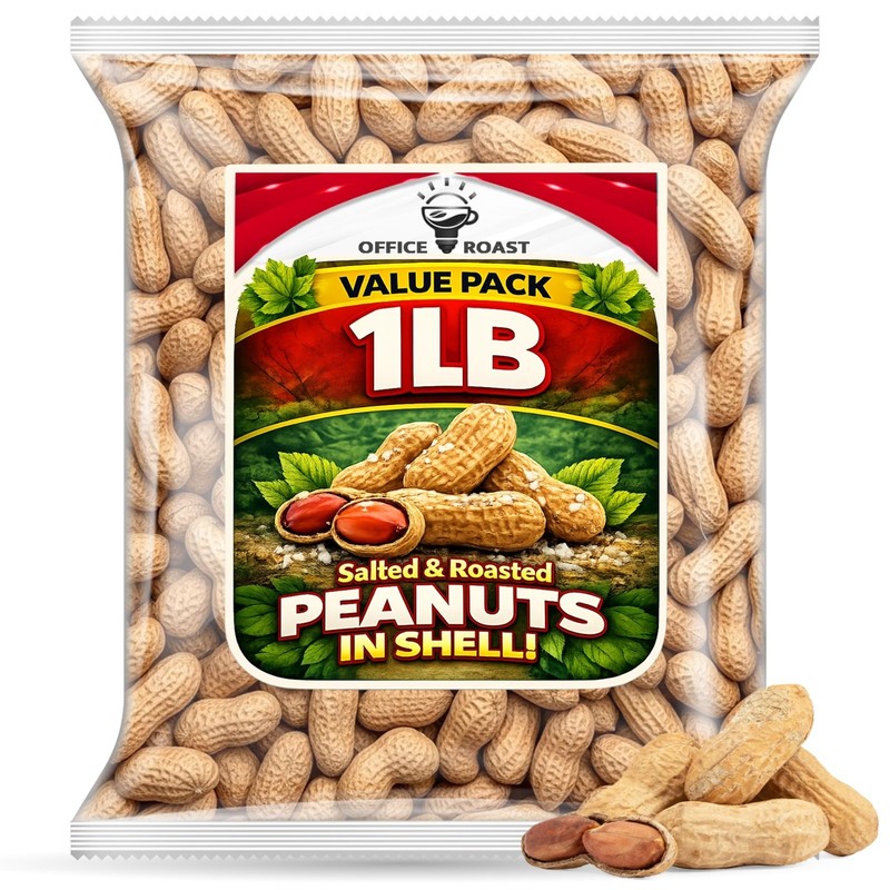 Roasted & Salted Peanuts in Shell - 1 LB Bulk Snack Pack, Healthy Crunchy Treat gallery