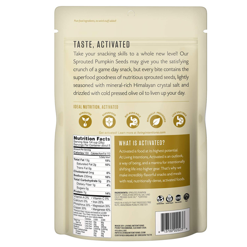 Organic Sprouted Pumpkin Seeds: Salted – Nongmo – Gluten Free – Vegan –Kosher – gallery