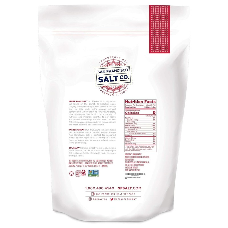 Premium 19 lbs. Fine Grain Himalayan Pink Salt - Non-GMO and Kosher Certified gallery
