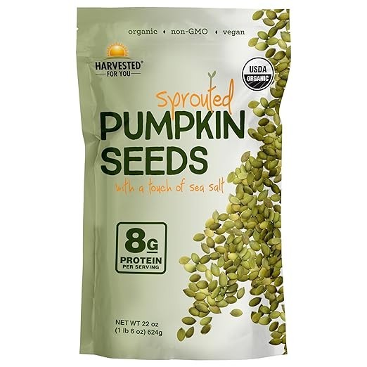 Sprouted Pumpkin Seeds Sea Salted 22oz Bag Non GMO Organic Keto Paleo Gluten gallery