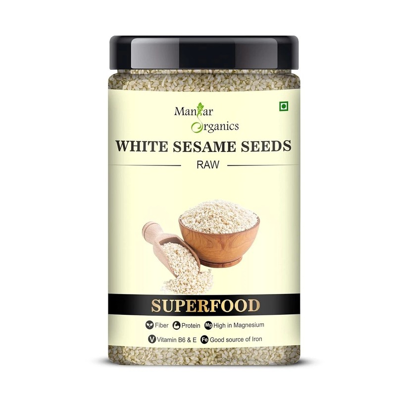 ManHar Organics White Sesame Seeds 475gm