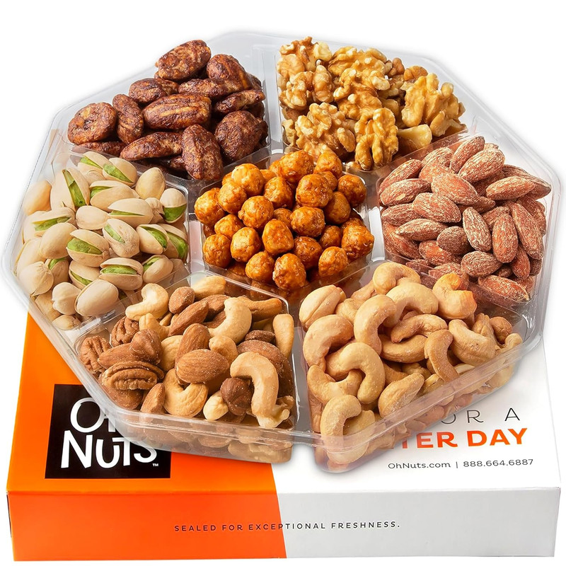 Father'S Day Oh! Nuts 7 Variety Nuts Gift Basket - Healthy Assorted Nuts Gift Ba