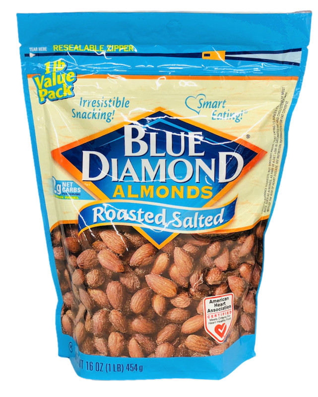 Blue Diamond Roasted Salted Almonds 16 oz