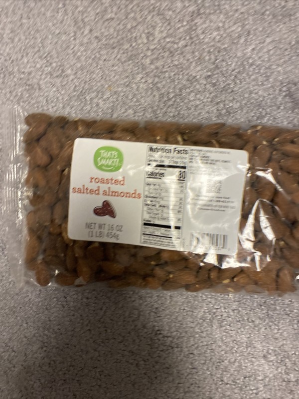 Lot of 2 – That’s Smart Roasted & Salted Whole Almonds – 1 Lb each – 9/29/23