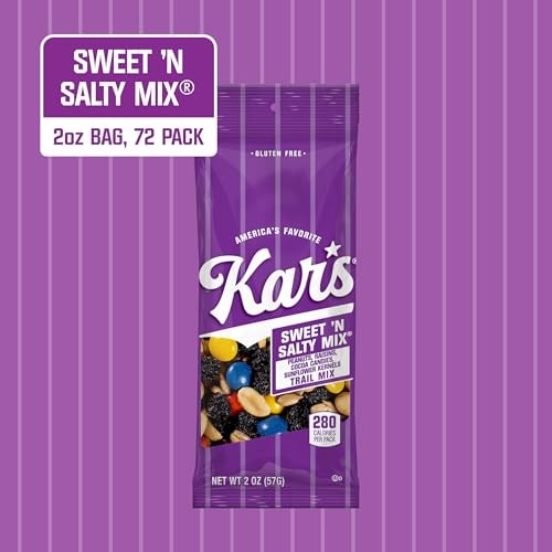 Kar S Nuts Sweet Salty Trail Mix 2 oz Pouch Gluten-free Snack Treat Sweets Party gallery