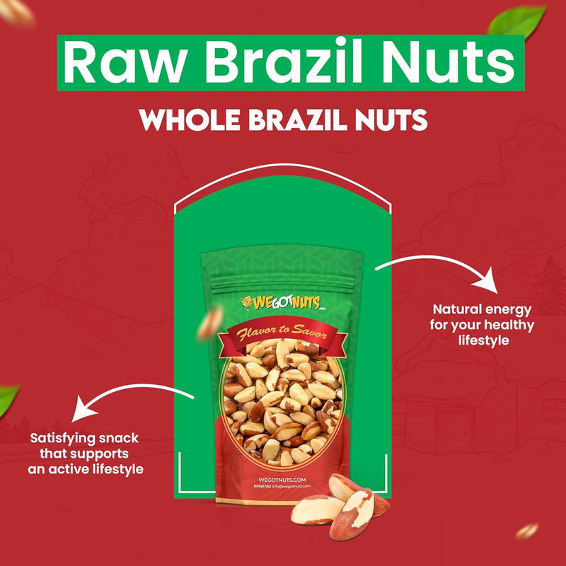 Brazil Nuts - 2 Pounds, Shelled, Raw, Natural, No Preservatives Added, NO PPO, 1 gallery