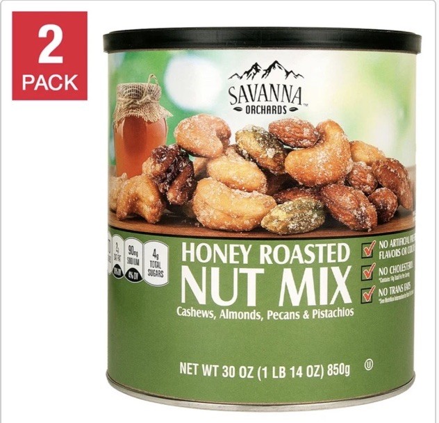 Savanna Orchards Honey Roasted Nut & Pistachios 30 oz, 2-pack