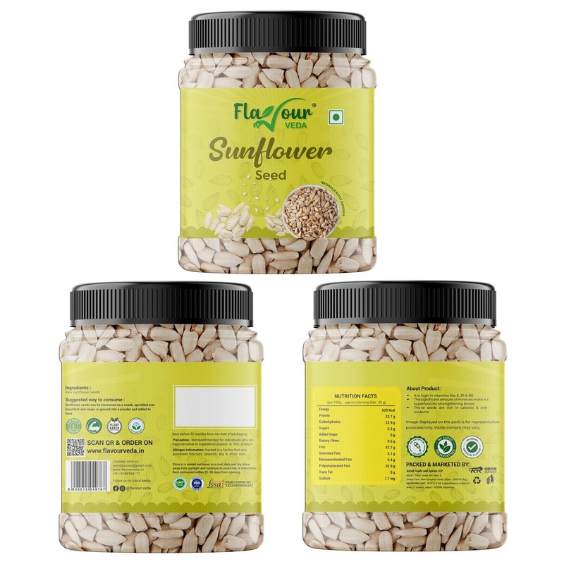 Flavour Veda Pumpkin & Sunflower Seeds 100g x2 | Fibre Rich Raw Superfood Combo gallery