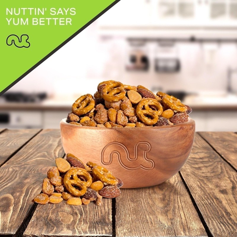 Party Bar Nut Mix Sweet & Savory Pub Snack Smoked Almond, Pretzels Toffee Peanut
