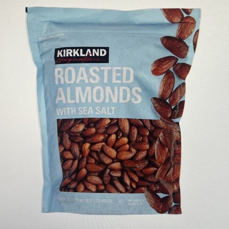 Kirkland Signature Roasted Almonds With Sea Salt 2.5 Lbs Bag