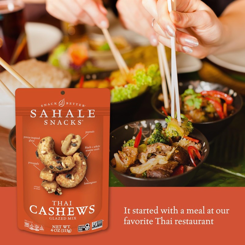 Sahale Snacks Thai Cashews Glazed Mix, 4 Ounces Pack of 6 gallery