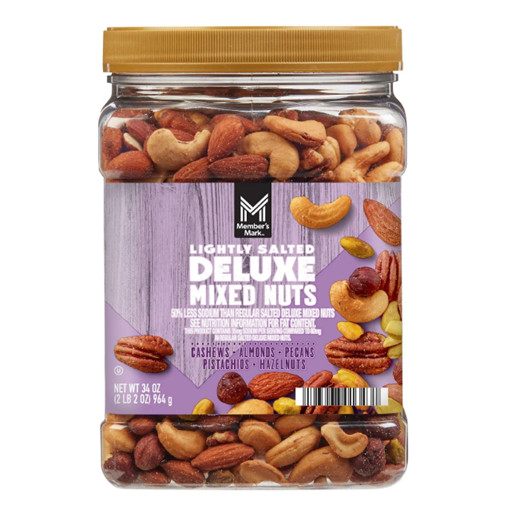Member’s Mark Lightly Salted Deluxe Mixed Nuts, 34 oz. FREE shipping