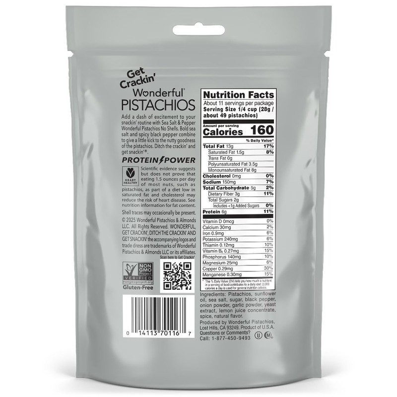 Sea Salt and Pepper Nuts 11 oz Roasted Snack Food Bulk Bag gallery