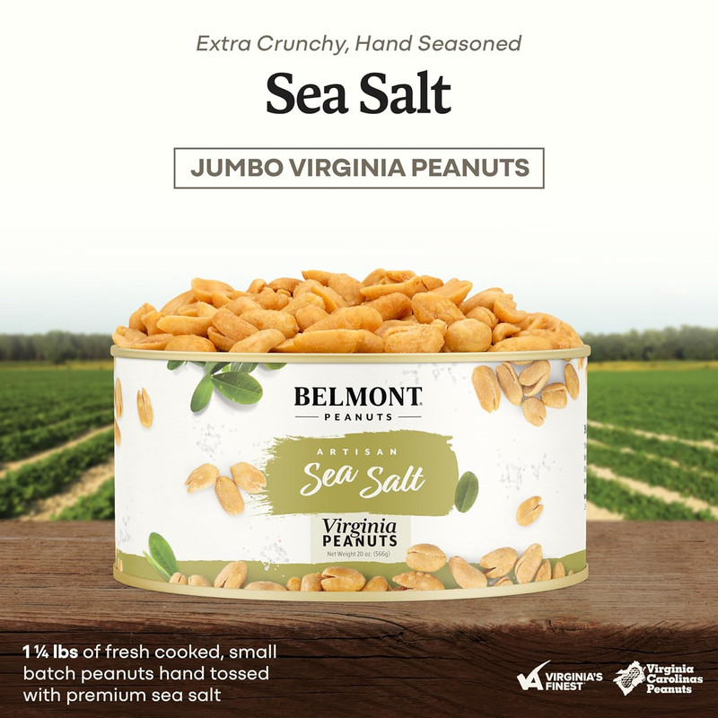 Gourmet Sea-Salted Virginia Peanuts, 20 Oz (1 Pack) – Only 3 Simple Ingredients, gallery