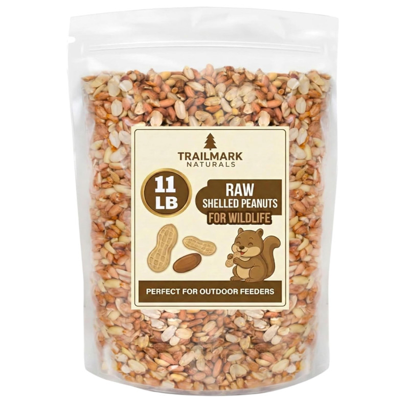 11 LB - Raw Shelled Peanuts for Squirrels, Out of Shell Peanuts for Birds and Wi gallery
