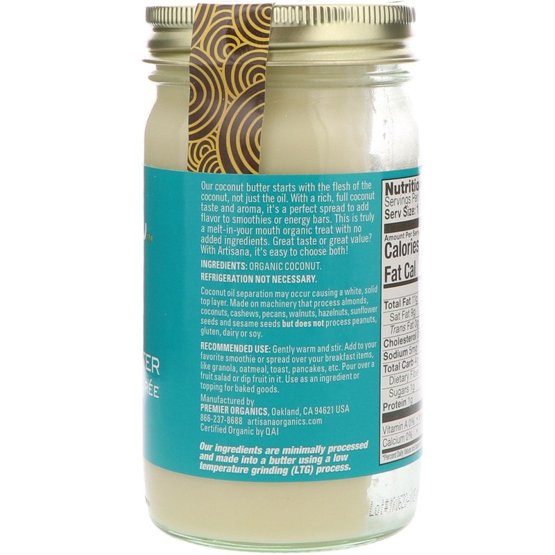 Artisana Organics Raw Coconut Butter 14 oz 397 g Gluten-Free, Kosher, Non-GMO, gallery
