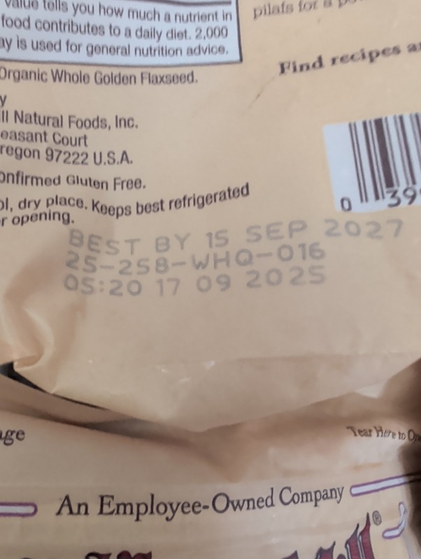 Lot Of 4 Bob's Red Mill, Organic Whole Golden Flaxseed, 13 oz gallery