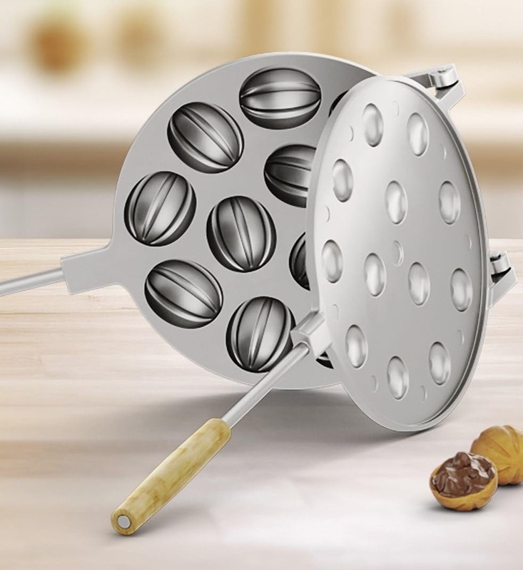 BIOL Oreshki Mold 12 Cavity Walnut Cookie Baking 15.7x6.5x1.6, Light gallery