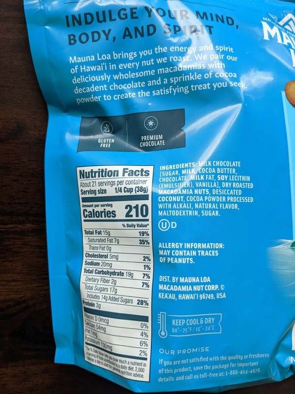 Mauna Loa Milk Chocolate Coconut Macadamia Nut - 2 Bags (28 oz per bag) gallery