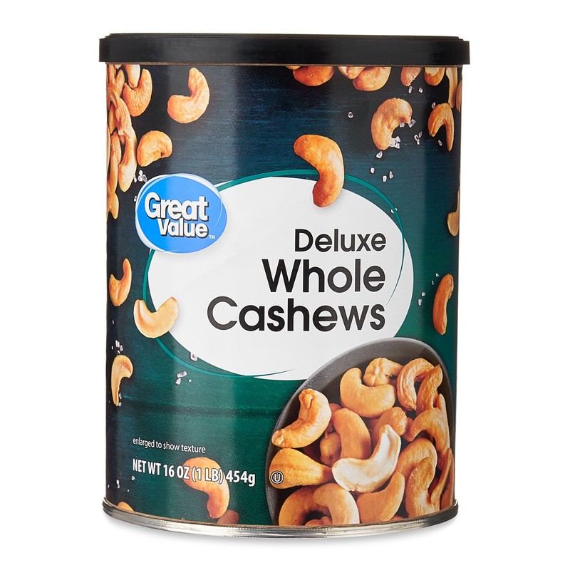 Deluxe Whole Cashews, Salted, 16 Oz