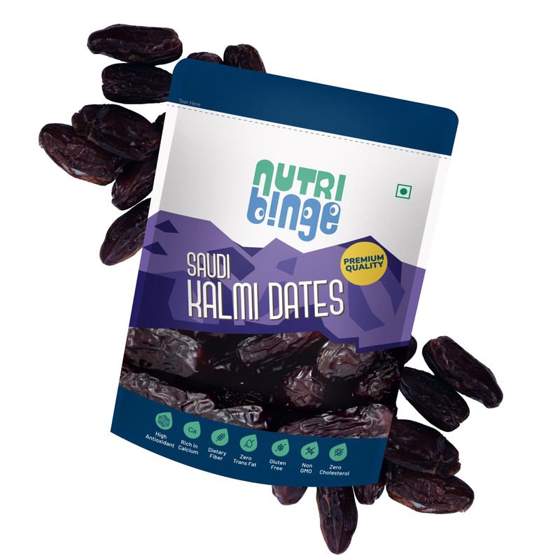 Nutri Binge Saudi Kalmi Dates 200g | Organic Fresh Khajur Healthy Snack gallery