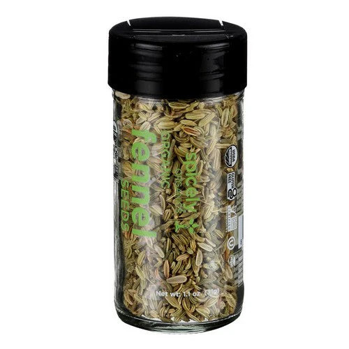 Spicely Organics, Organic Fennel Seeds Whole, 1.1 Oz (Case Of 3)