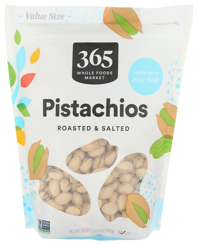 365 by Whole Foods Market, Roasted & Salted Pistachios, 1.5 Pound (Pack of 1)