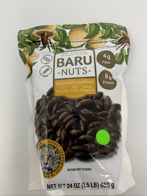 BARU NUTS Dry Roasted Savory Flavor Peanut & Gluten Free 24 Oz Apr 2027