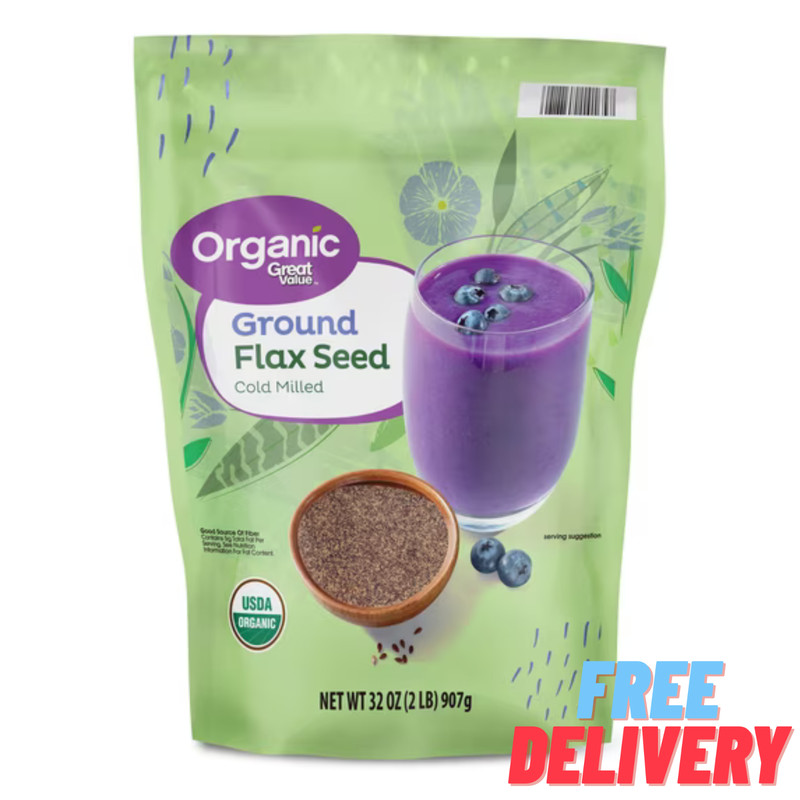 Great Value Organic Ground Flax Seed, 32 oz