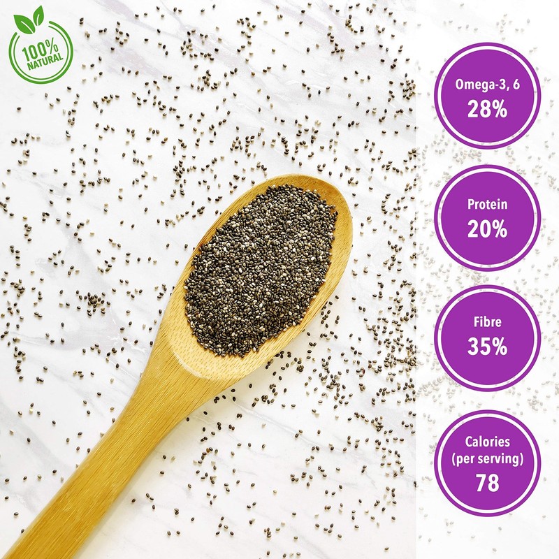 FULSOME - Raw Black Chia Seeds - 100G (Sprinkler Jar)- 2 Units gallery