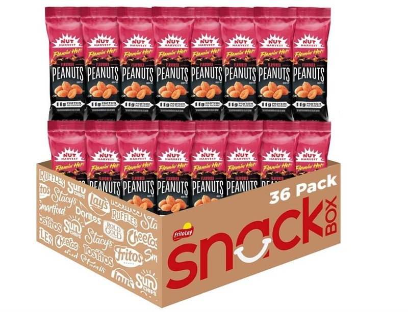 Nut Harvest, Flamin’ Hot Peanuts, 1.625 oz Bags 36 Pack