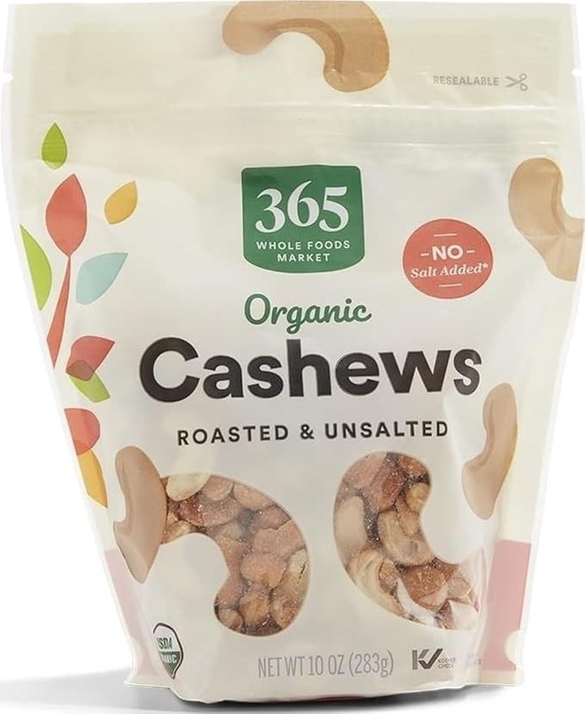 Organic Roasted Unsalted Cashews 10 Ounce Resealable Bag Vegan Healthy Snack gallery