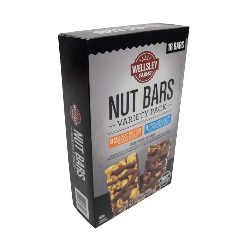Wellsley Farms Nut Bar Variety Pack, 6-8g Protein, 18 pk. gallery