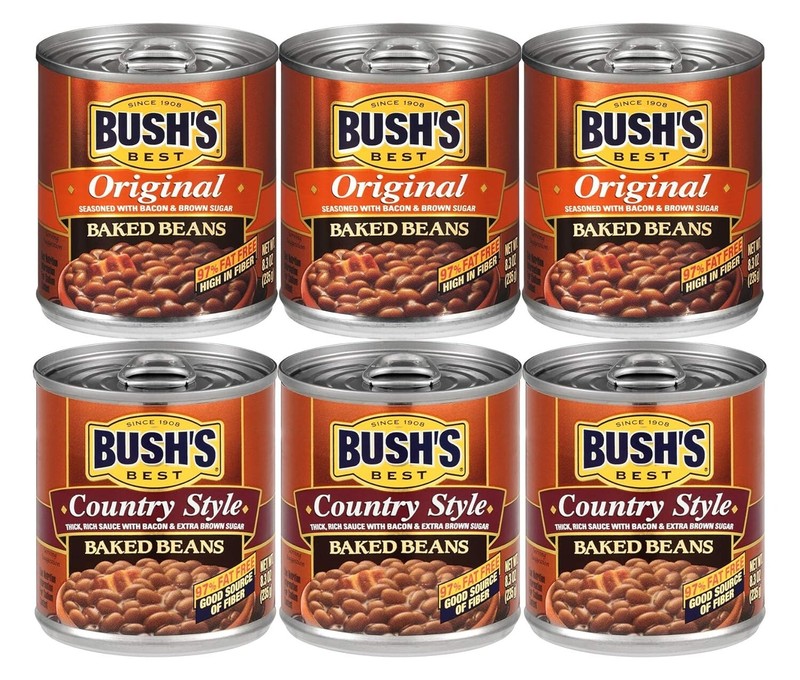 Bush’s Best 3 Original Baked Beans, 3 Country Style Baked Beans, 8.3 Oz