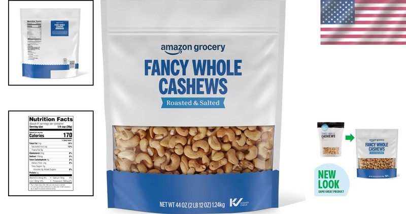 Cashews Whole Roasted Sea Salted 44 Oz Kosher Allergen Free Snacks gallery